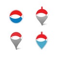 Vector fishing icon in a flat style. Royalty Free Stock Photo