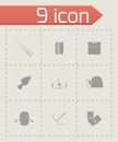 Vector fishing icon set