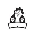 Vector fist hand revolution of people power logo badge illustration