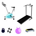 Vector fitness equipment. Royalty Free Stock Photo