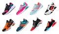 Fitness sneakers shoes for training running shoe. Sport shoes set