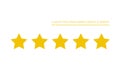 Vector Five Stars Mark, Flat Design Element Isolated.