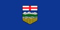 Vector flag of Alberta province Canada.Calgary, Edmonton