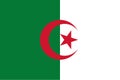 Vector flag of Algeria. Proportion 2:3. Algerian national flag. People`s Democratic Republic of Algeria.