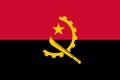 Vector flag of Angola Royalty Free Stock Photo