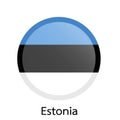 Vector flag button series - Estonia Royalty Free Stock Photo