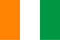 Vector flag of Cote d`Ivoire. Proportion 2:3. Ivorian national flag. Republic of CÃ´te d`Ivoire. Royalty Free Stock Photo