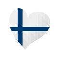 Vector flag of Finlnland. Vector illustration for Finland National Day. Finland flag in trendy poly low style. Design