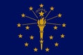Vector flag illustration of Indiana state, Crossroads of America