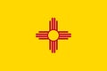 Vector flag illustration of New Mexico state, United States of America Royalty Free Stock Photo