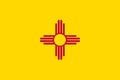 Vector flag illustration of New Mexico state, United States of A Royalty Free Stock Photo