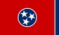 Vector flag illustration of Tennessee state, United States of America