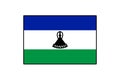 Vector flag of Lesotho Royalty Free Stock Photo