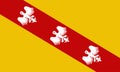 Vector flag Lorraine province, France region. Royalty Free Stock Photo