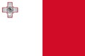 Malta national flag. Vector illustration. Valetta