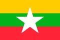 Vector flag of Myanmar Royalty Free Stock Photo