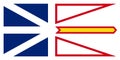 Vector flag of Newfoundland and Labrador Canada.St. Johns