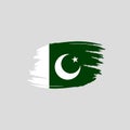 Vector flag of Pakistan. Vector illustration for Pakistan National Day. Pakistanian flag in trendy grunge style. Design