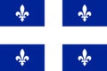 Vector flag of Quebec province Canada.Calgary, Edmonton Royalty Free Stock Photo