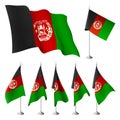 Vector flags of Afghanistan