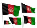 Vector flags of Afghanistan