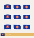 Vector flags of ASEAN, collection of ASEAN flags