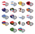 Vector Flags Button, flag Badge, Pin Badge Royalty Free Stock Photo
