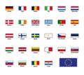 Vector flags of The European Union Royalty Free Stock Photo