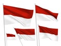 Vector flags of Indonesia Royalty Free Stock Photo