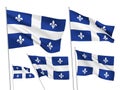 Vector flags of Quebec province of Canada Royalty Free Stock Photo