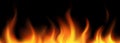 Vector. Flame seamless border Royalty Free Stock Photo