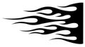 Vector flame silhouette for motorcycle and car decoration and airbrush stencil Royalty Free Stock Photo