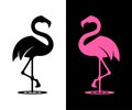 Vector flamingo silhouette Royalty Free Stock Photo