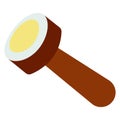 Vector flashlight in cartoon hand drawn flat style