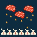 Vector flat abstract concept of brainstorming eps Royalty Free Stock Photo