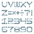 Vector flat alphabet in building kit style