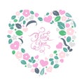 Vector flat background, pattern design with hearts. Royalty Free Stock Photo