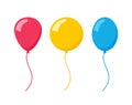 Vector flat balloon birthday icon illustration party design. Balloon cartoon bunch background Royalty Free Stock Photo