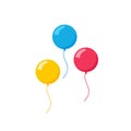 Vector flat balloon birthday icon illustration party design. Balloon cartoon bunch background Royalty Free Stock Photo