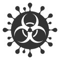 Vector Flat Biohazard Virus Icon