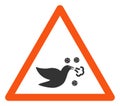 Vector Flat Bird Flu Warning Icon Royalty Free Stock Photo