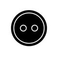 Vector flat black button icon Royalty Free Stock Photo