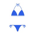 Vector flat blue swimsuit