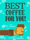 Vector flat bright colored coffee banner