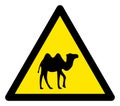 Vector Flat Camel Warning Icon Royalty Free Stock Photo