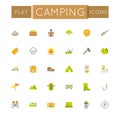 Vector Flat Camping Icons