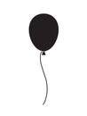 Vector flat cartoon black baloon icon