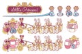 Vector flat Cinderella carriage Royalty Free Stock Photo