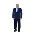 Image of a man in a business suit. 2D image of a person for use as an entourage. Royalty Free Stock Photo