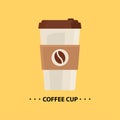 Vector flat Coffee cup icon Royalty Free Stock Photo